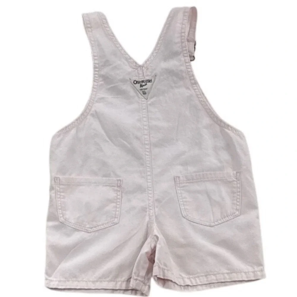 OshKosh B'gosh Pink Shortalls Toddler Girls 3T Cotton Overalls Summer